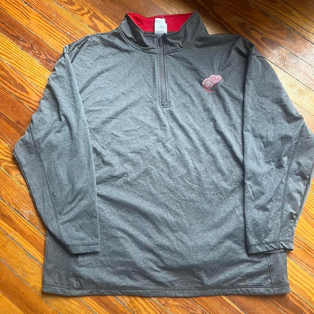 NHL Detroit Red Wings men's Quarter zip pullover longsleeve Size 2XL